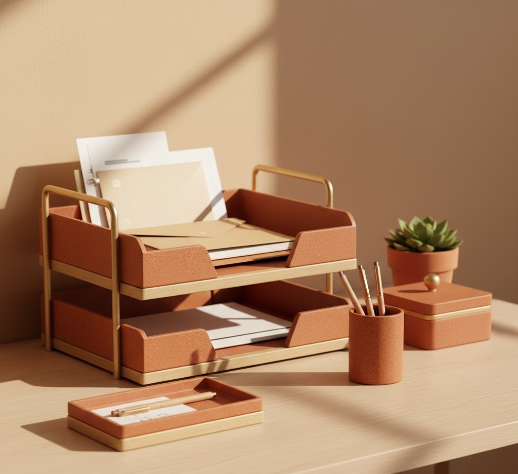 Desk tray set